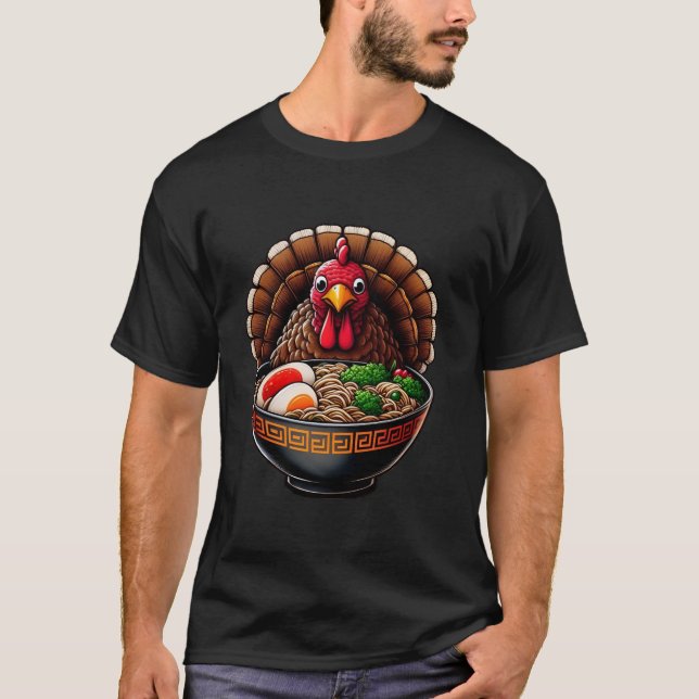 Turkiet Ramen Noodles Ljuny Thanksgiving Dinner Hu T Shirt (Framsida)