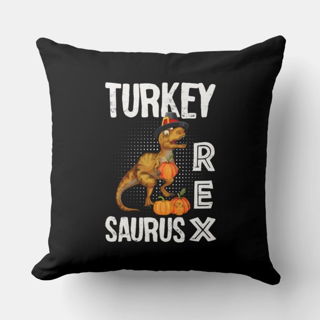 Turkiet Rex Saurus - Thanksgiving Dinosaur Kudde (Framsida)