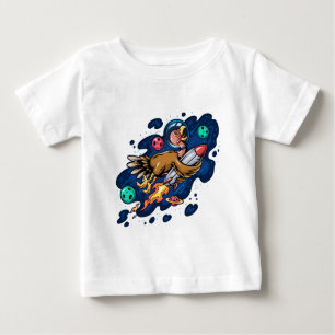 Turkiet Riding a Space Rocket at High Speed T Shirt