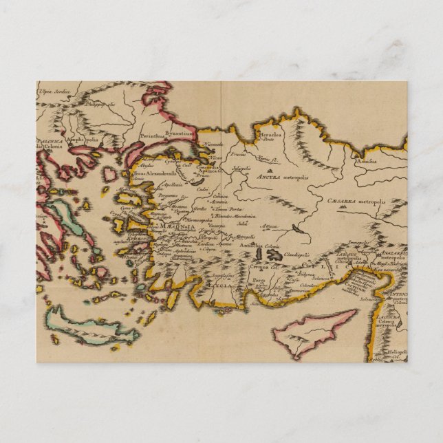 Turkiet, Rom, Grekland Vykort (Framsida)