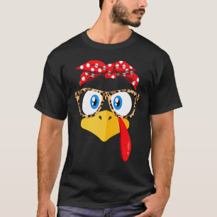 Turkiet Rosa Headband Ansikte som kör Pilgrim Trot T Shirt