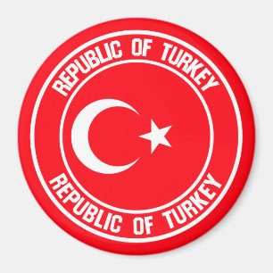 Turkiet Round Emblem Magnet