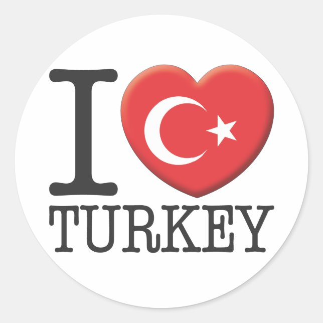 Turkiet Runt Klistermärke (Framsida)