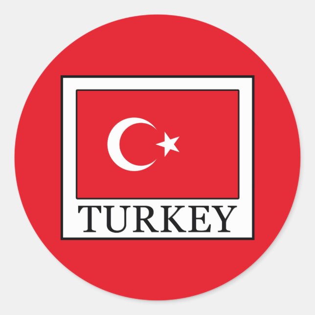 Turkiet Runt Klistermärke (Framsida)