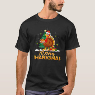 Turkiet Santa Merry Thanksmas jul Thanksgiin T Shirt