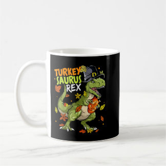 Turkiet Saurus Rex Funny Dinosaur T Rex Thanksgive Kaffemugg