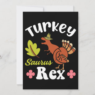 Turkiet Saurus Rex Thanksgiving Dinosaur Turkiet K Inbjudningar