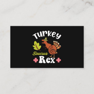 Turkiet Saurus Rex Thanksgiving Dinosaur Turkiet K Visitkort