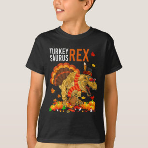 Turkiet Saurus TRex Funny Pilgrim Dinosaur Kids Th T Shirt