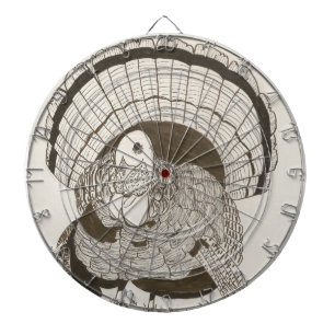 Turkiet Sepia Sketch DartBoard Darttavla