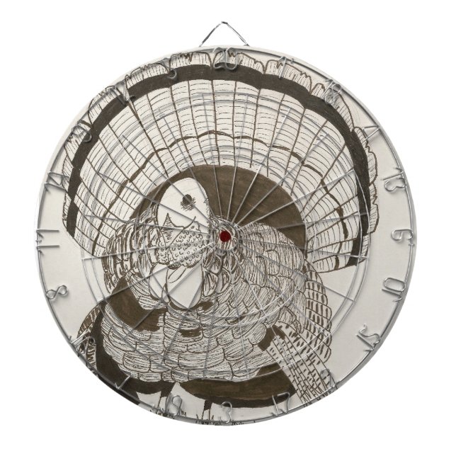 Turkiet Sepia Sketch DartBoard Darttavla (Framsidan)