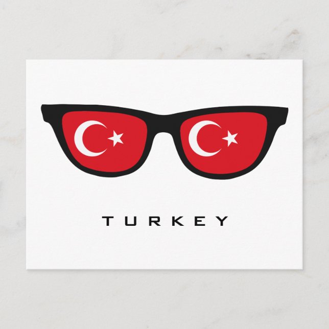 Turkiet Shades anpassningsbar text och färg vykort (Framsida)