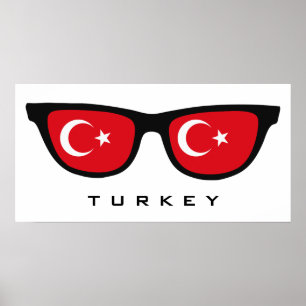 Turkiet skuggar beställnings- text & färgaffischen poster
