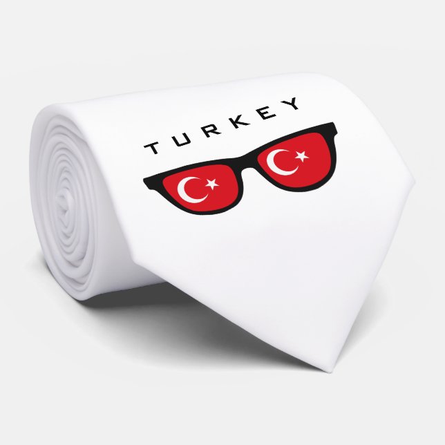 Turkiet skuggar den beställnings- text- & färgtien slips (Rullad)