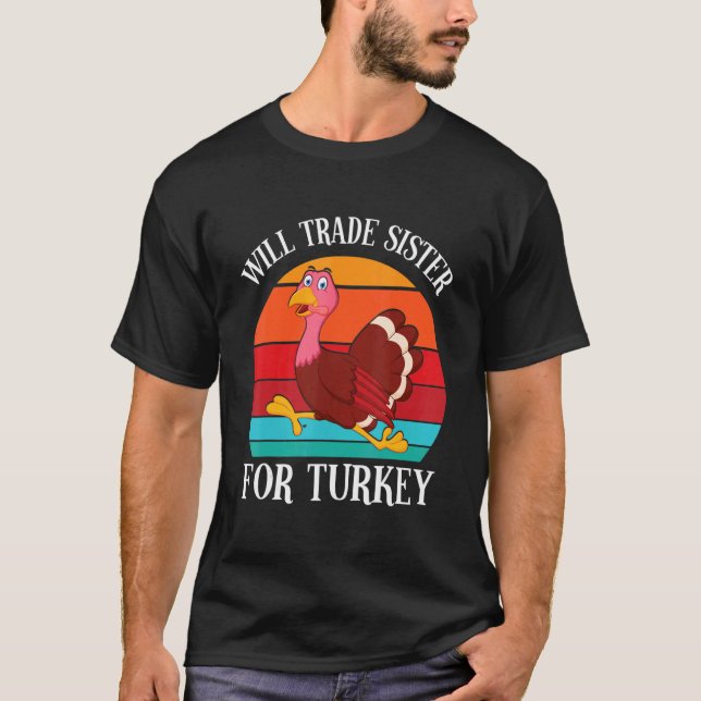 Turkiet som går i Thanksgiving kommer att bli hand T Shirt (Framsida)