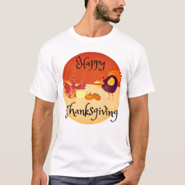 Turkiet som kokar på A Happy thanksgiving T-Shirt