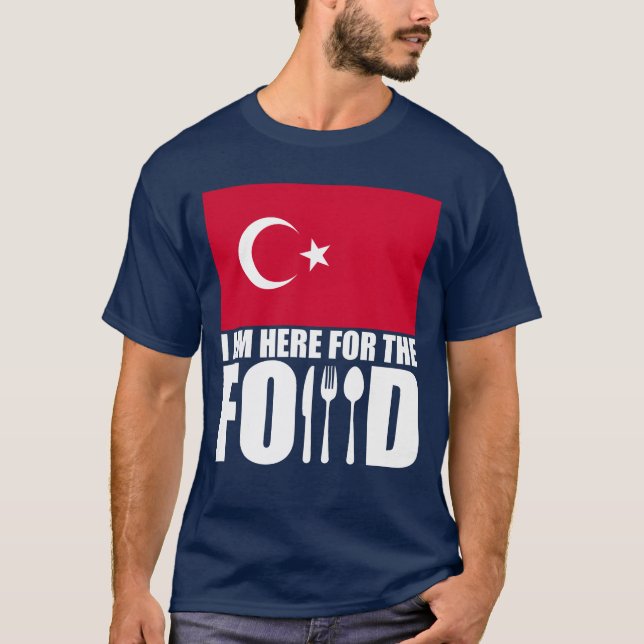 Turkiet souvenir mat resor retro t shirt (Framsida)