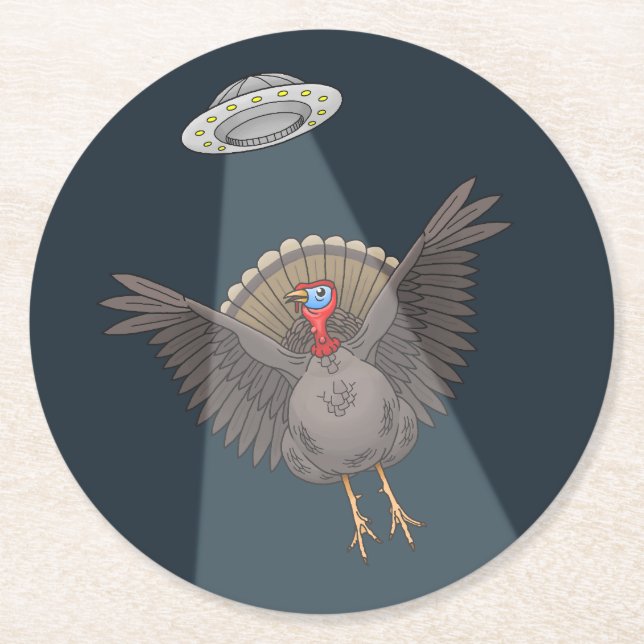 Turkiet Sparat av Utomjordingar Underlägg Papper Rund (Framsidan)