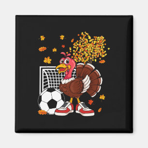 Turkiet spelar fotboll Thanksgiving Player Coach F Magnet