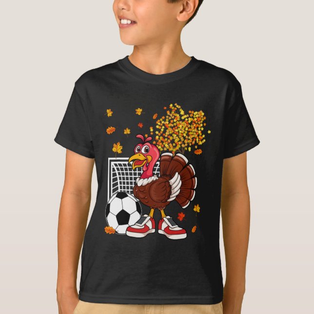 Turkiet spelar fotboll Thanksgiving Player Coach F T Shirt (Framsida)