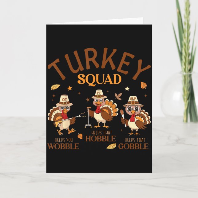 Turkiet Squad Ot Pt Slp Arbetsterapi Tack Kort (Framsida)