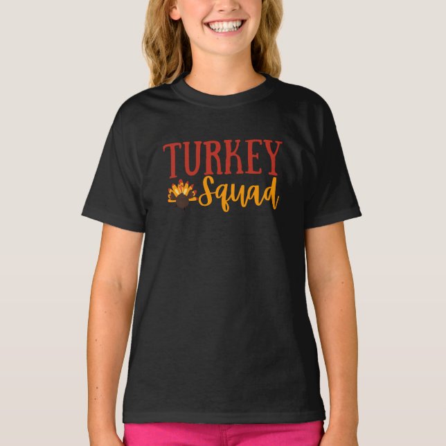 Turkiet Squad Thanksgiving T Shirt (Framsida)