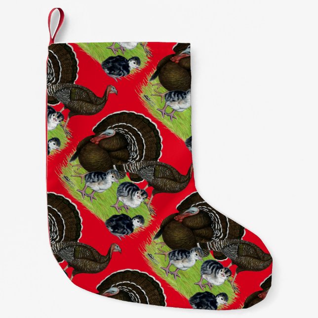 Turkiet Standard Bronze Family Liten Julstrumpa (Framsidan)