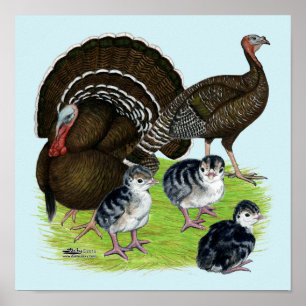 Turkiet Standard Bronze Family Poster
