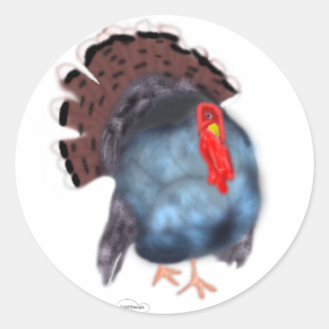 Turkiet Sticker Runt Klistermärke (Framsida)
