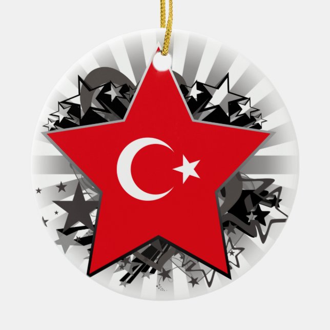 Turkiet stjärna julgransprydnad keramik (Framsidan)
