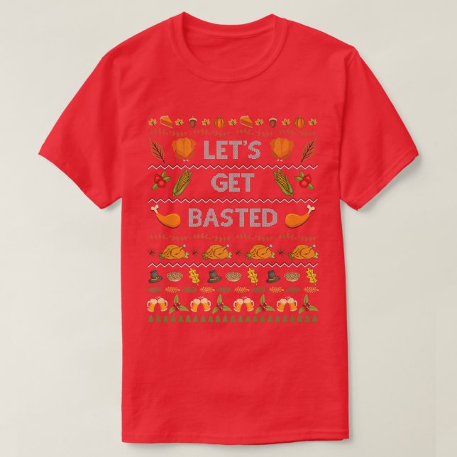 Turkiet Sweater Låt oss Bsted Funy Ugly Thanksg T Shirt (Design framsida)