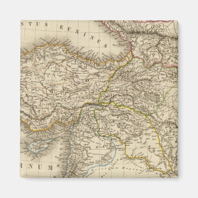 Turkiet Syrien karta Magnet (Framsidan)