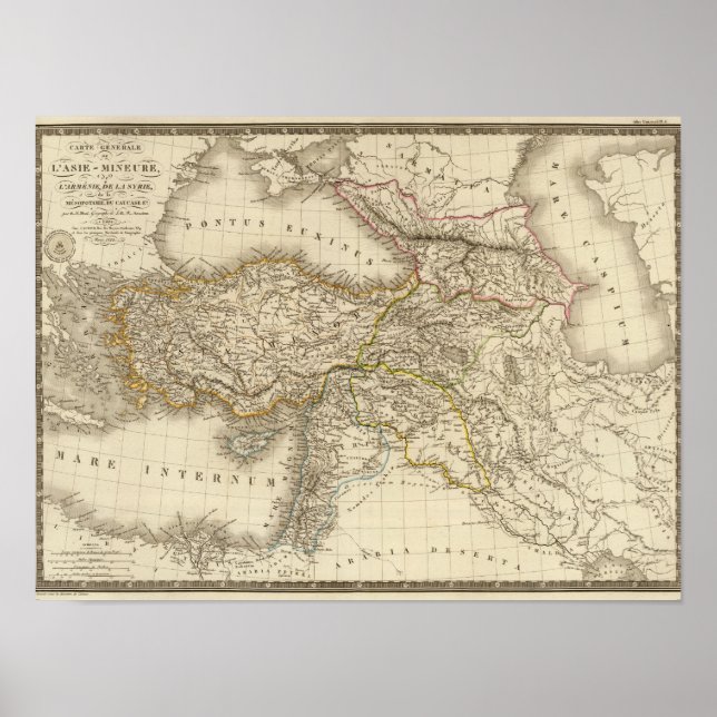 Turkiet Syrien karta Poster (Framsidan)