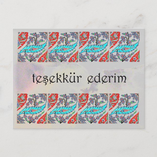 TURKIET - Tack Vykort (Framsida)