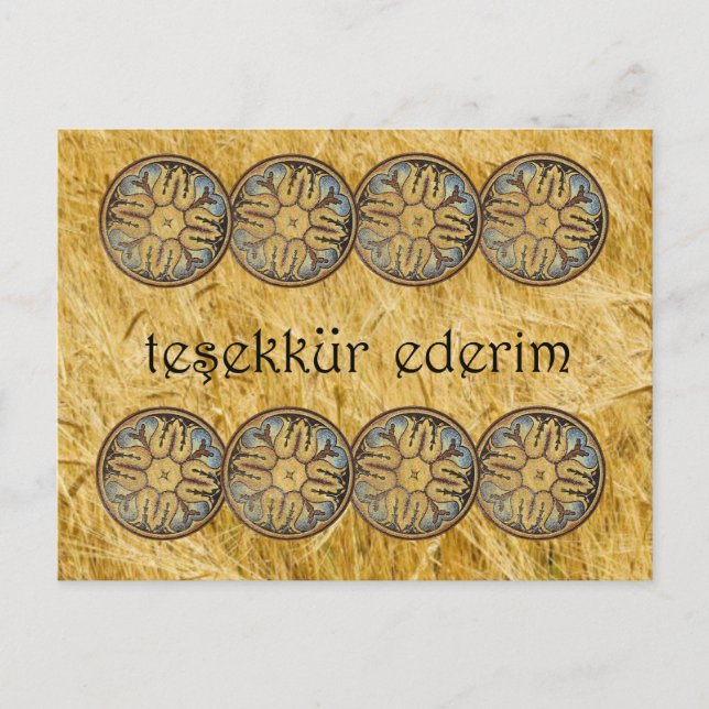 TURKIET - Tack Vykort (Framsida)