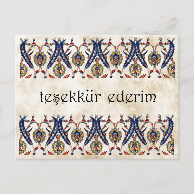 TURKIET - Tack Vykort (Framsida)