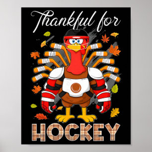 Turkiet tacksam för hockey tackgivelse hockey pojk poster