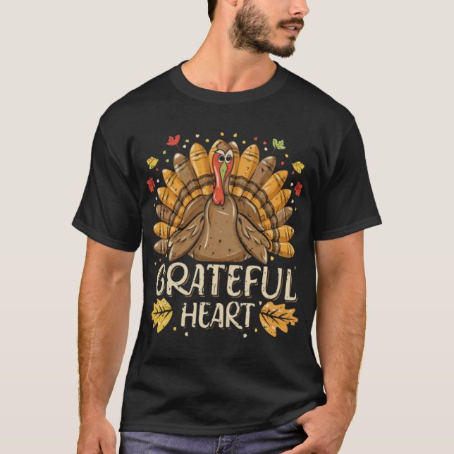 Turkiet Tacksamt Hjärta T Shirt (Framsida)