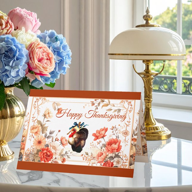Turkiet Thanksgiving Önskemål Tack Kort (Skapare uppladdad)
