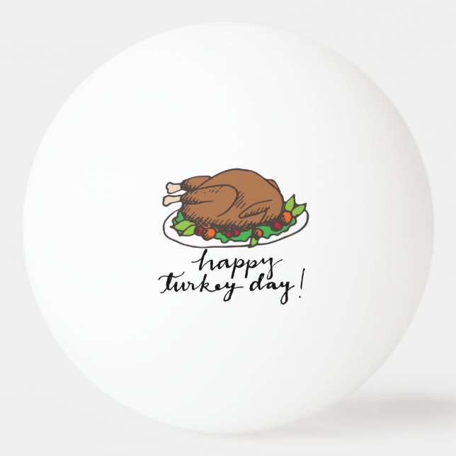 Turkiet Thanksgiving Ping Pong Boll (Framsidan)