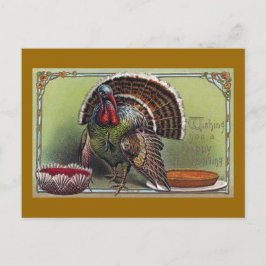 Turkiet, Thanksgivingen Cranberry Sauce & Pumpkin Helg Vykort