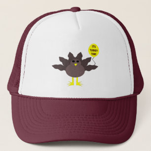 Turkiet Time Thanksgiving Hat Truckerkeps