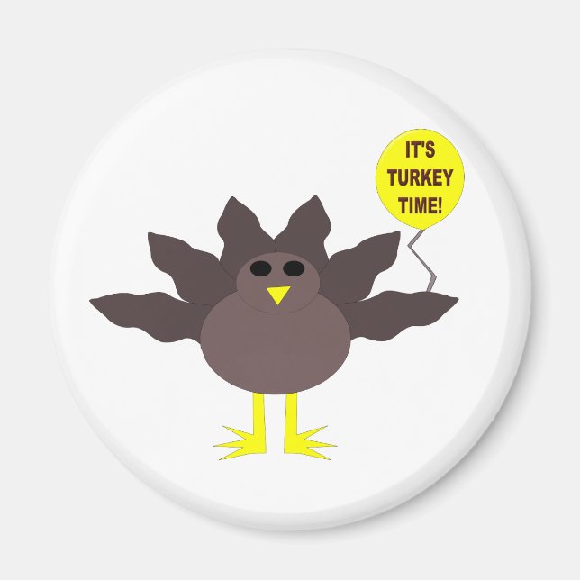 Turkiet Time Thanksgiving Magnet (Framsidan)