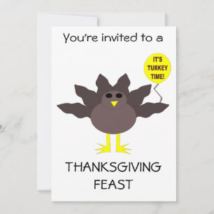 Turkiet Time Thanksgiving Party Anpassningsbar Inb Inbjudningar