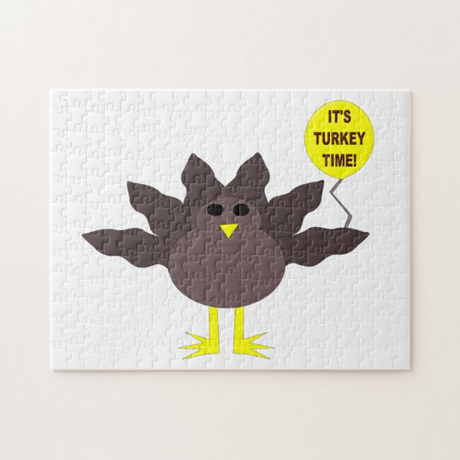 Turkiet Time Thanksgiving Puzzle Pussel (Horisontell)