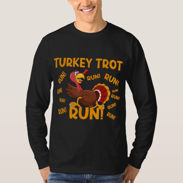TURKIET TROT SPRINGA! Lönsam Thanksgiving Turkiet  T Shirt (Framsida)