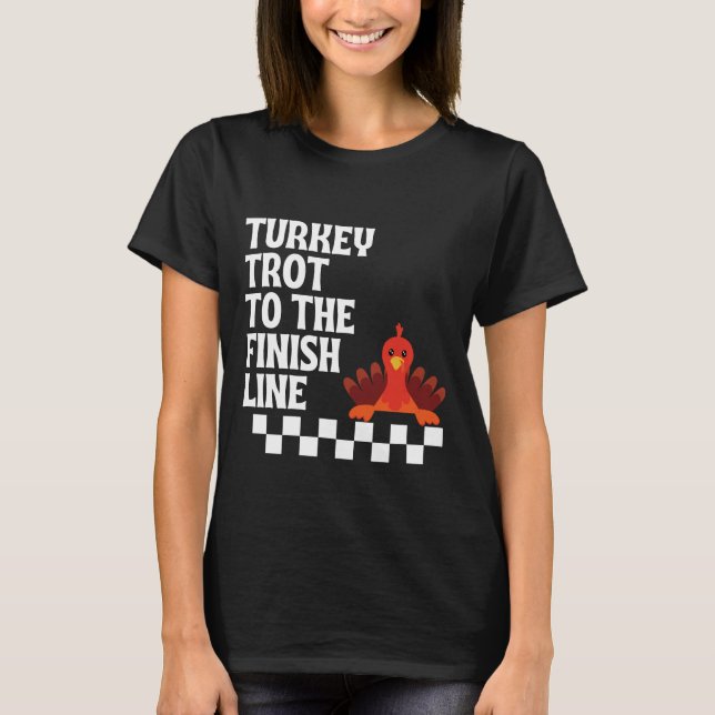 Turkiet Trot Springer Shirt | Thanksgiving Maratho T Shirt (Framsida)