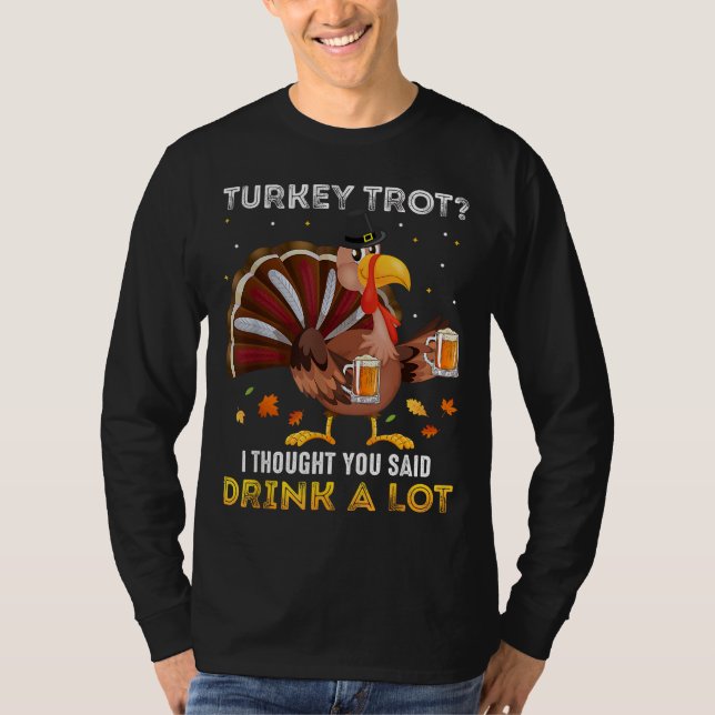 Turkiet Trot Squad Runing Drinking Matching Tack T Shirt (Framsida)