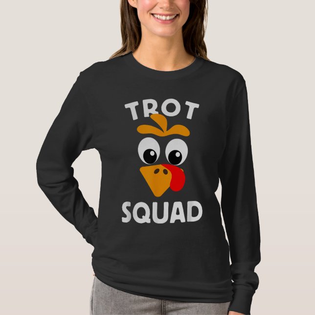Turkiet Trot Squad Running Apparel T Shirt (Framsida)