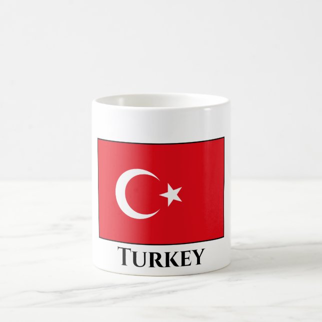 Turkiet (turkiska) Flagga Kaffemugg (Center)